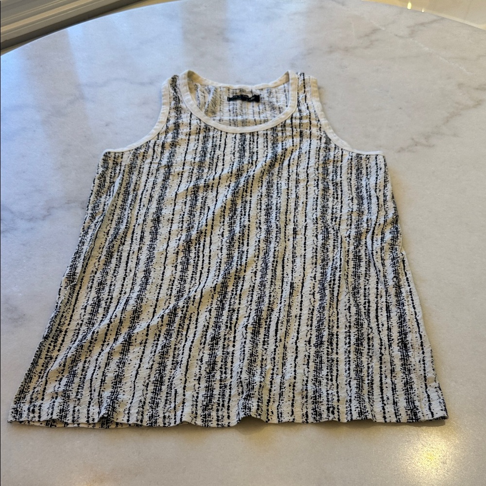 NWOT Rag & Bone Black and CREAM PRINT Tank Top